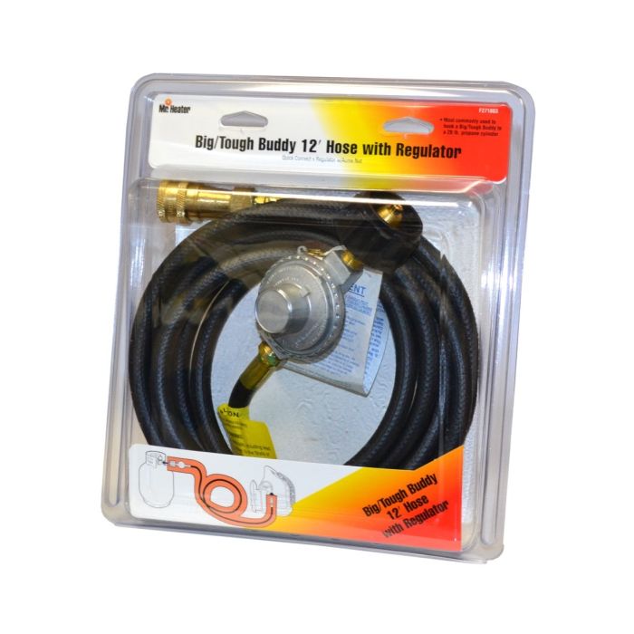 12 Foot LP Hose w QD Fitting and Reg
