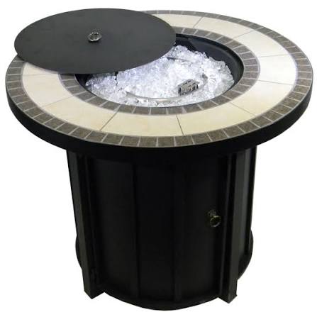 30 Inch Round Tile Top Fire Pit
