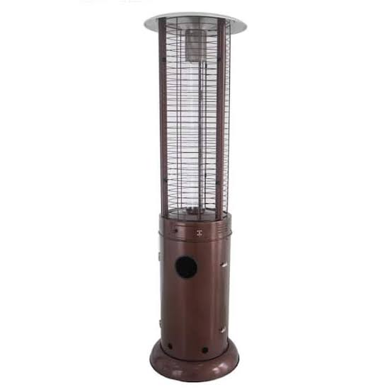 Round Glass Cylinder Heater Brnz w Clear Tube
